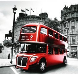 Фотообои Лондонский автобус 31-0011-RR (3,00х2,8) вельвет (1) DECOCODE