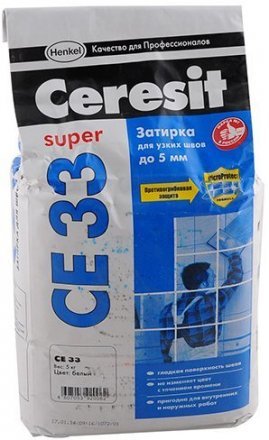 Затирка №01 Super СЕ 33 белая 5кг CERESIT 48586