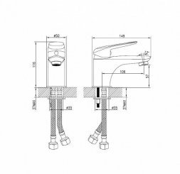 Смеситель для умывальника IDDIS Male MALSB00i01  19788