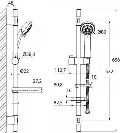 Душевой гарнитур IDDIS TSH1501