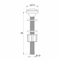 Арматура смывная IDDIS, 1-ур, б/п, тип А, F012400-0005 1480