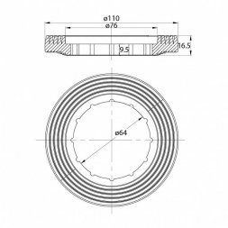 Арматура смывная IDDIS, 1-ур, б/п, тип А, F012400-0005 1480