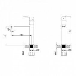 Смеситель для кухни IDDIS Edifice, белый ED5WBSGi05