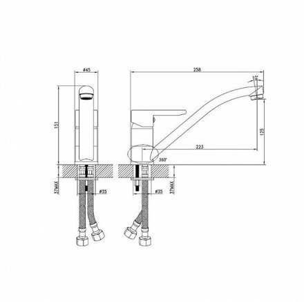 Смеситель для кухни IDDIS Sena SENSB00i05  19787