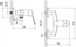 Смеситель для душа IDDIS Torr TORSB00i03  26604