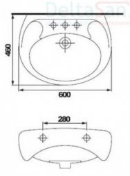 Умывальник Cersanit ECO 60 см NEW 33602