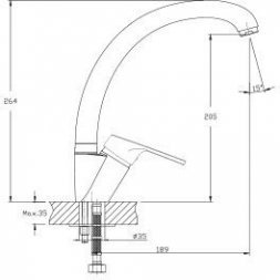 Смеситель GRANFEST QUARZ черный GF-Z3323