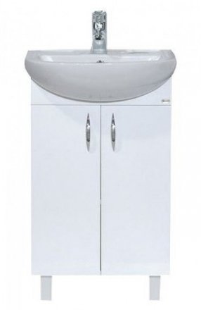 Тумба Лаванда-60 прямая белая с раков. мебельн. Балтика-60