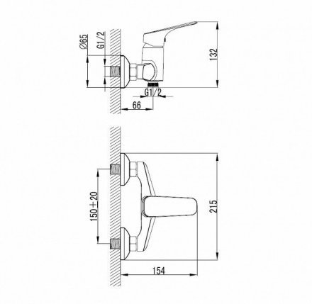 Смеситель для душа IDDIS Vinsente VINSB00i03WA