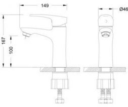 Смеситель для умывальника Lemark Linara монолитный LM0406C