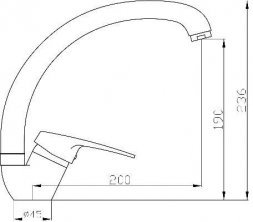 Смеситель для кухни Agger Exact A2100200 однозахватный  361