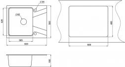 Кухонная мойка Granula GR-6201 графит