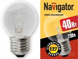 Лампа Navigator A Е27 60W ЛОН NI-A-60-230-E27-CL прозр. 7520