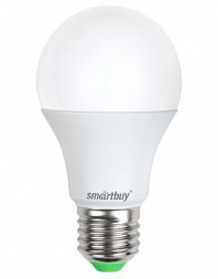 Лампа св/д (LED)  A60  ГРУША  07W 3000 К  E27, ТЕПЛ. СВЕТ (10/50) SMARTBUY 46959