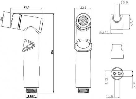 Комплект аксессуаров Lemark LM8088С для биде хром