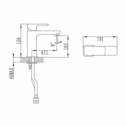 Смеситель для умывальника IDDIS Brick BRISB00i01