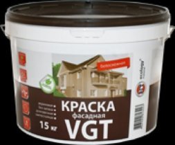 Краска ВД-АК-1180 фасадная белоснежная 15 кг VGT 4370/13811