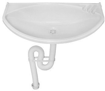 Умывальник пласт. мрамор в компл.(сифон+кроншт.пл.) (арт. 29)