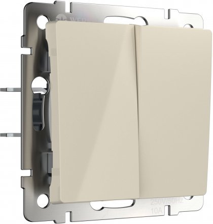 Выключатель двухклавишный (слоновая кость) W1120003 Werkel 732687