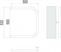 Полотенцесушитель водяной Terminus П 500*500