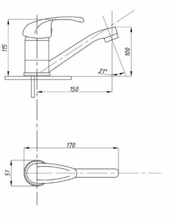 Смеситель для раковины TSARSBERG TSB-615-1202 тип См-УмОЦБА, См-МОЦБА