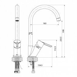 Смеситель для кухни IDDIS Kitchen Line K11SB0Ji05