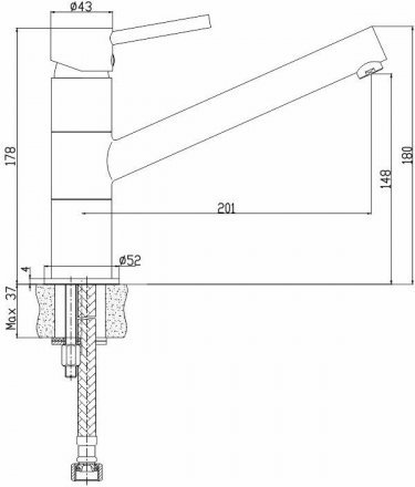 Смеситель для кухни IDDIS Velikan VE1SBS0i05