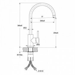 Смесители для кухни из нержавеющей стали IDDIS Kitchen K05STJ0i05