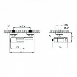 Смеситель для ванны IDDIS Slide SLISB00i02WA